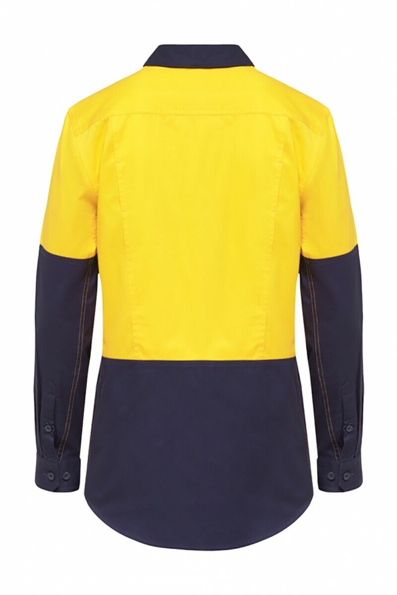 Womens Hard Yakka Koolgear Long Sleeve Work Shirt Vent Cotton Lightweight Y08225 - Land to Coast