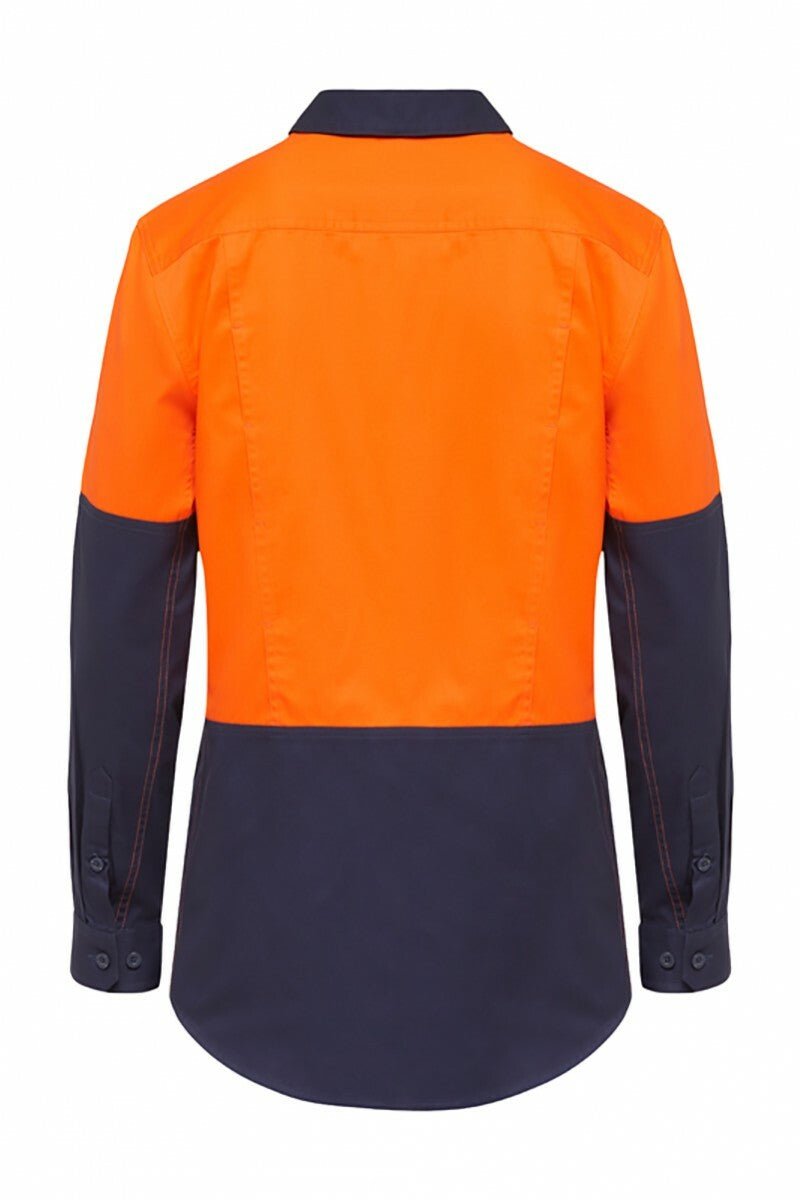 Womens Hard Yakka Koolgear Long Sleeve Work Shirt Vent Cotton Lightweight Y08225 - Land to Coast