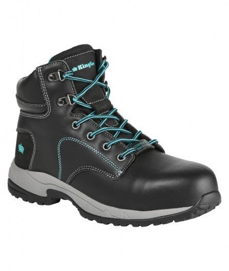 Womens KingGee Tradie Zip Up Leather Safety Toe Boots Boot Work Gel Tough K27360 - Land to Coast