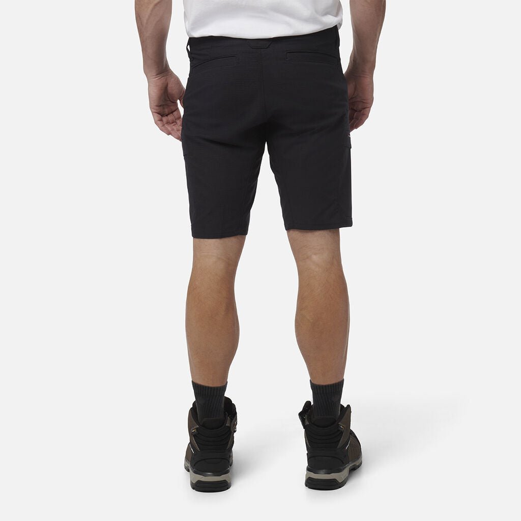 Workcool Pro Stretch Cargo Work Shorts Black Ripstop Gel Waistband BLACK K17006 - Land to Coast