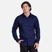 Workcool Pro Stretch Ripstop LS Work Shirt Men’s Durable Cooling Vents Navy K14021 - Land to Coast