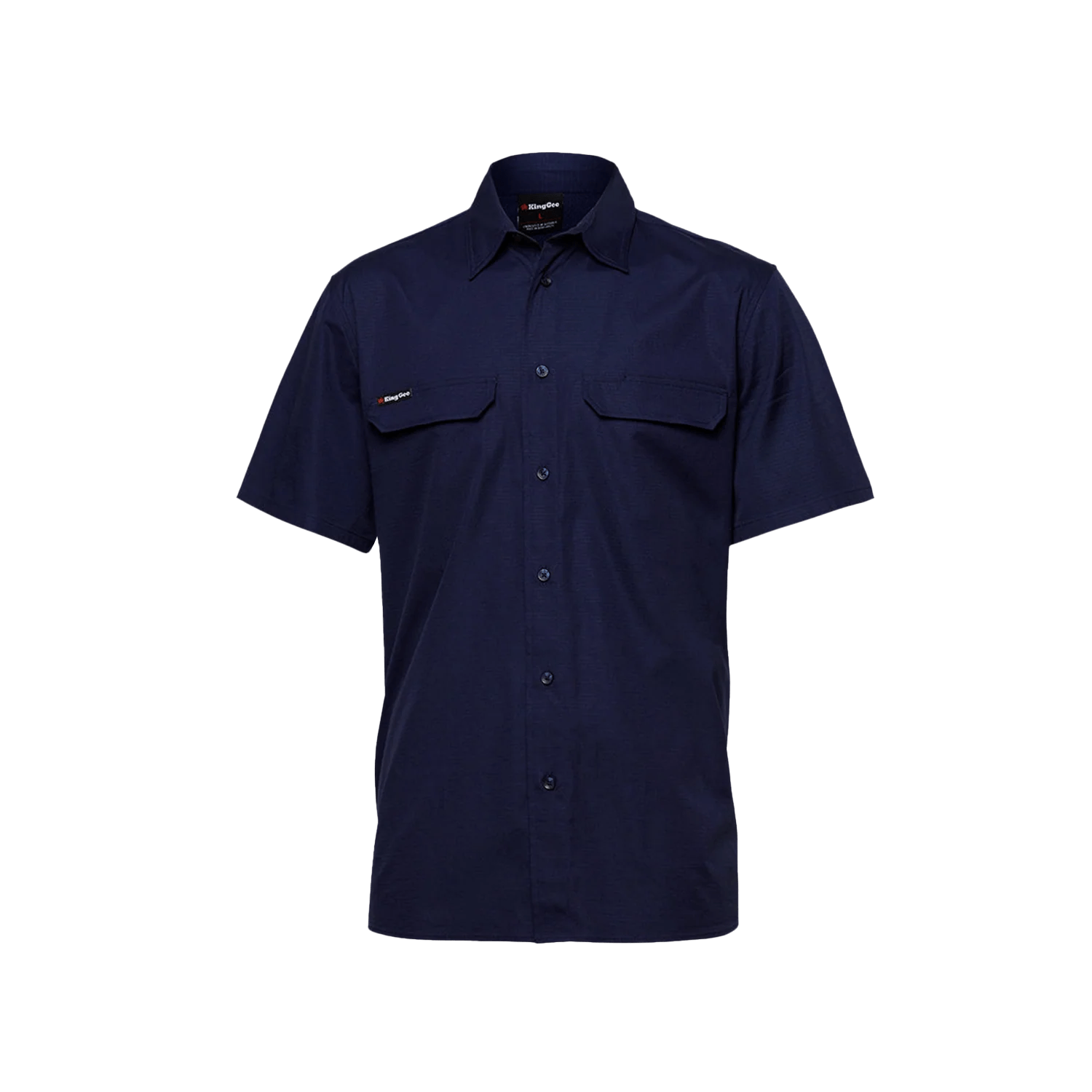 Workcool Pro Stretch Ripstop Short Sleeve Shirt Men’s Workwear Navy K14022 - Land to Coast